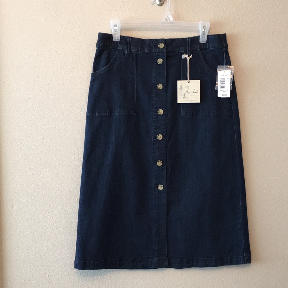 NWT Button-up denim skirt